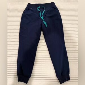 Figs Navy Joggers with Teal Accents - FREEx